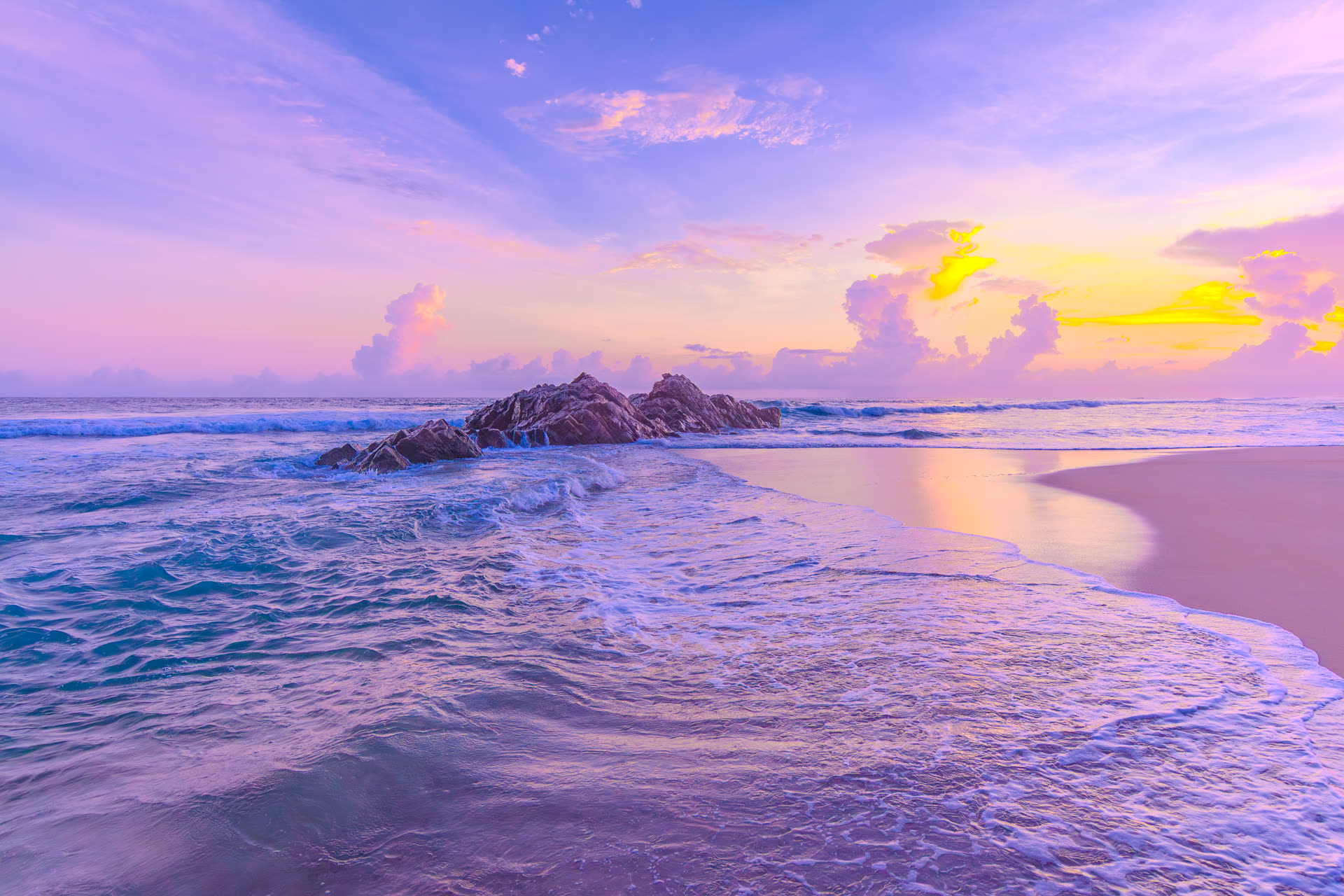 Paisaje del mar al amanecer